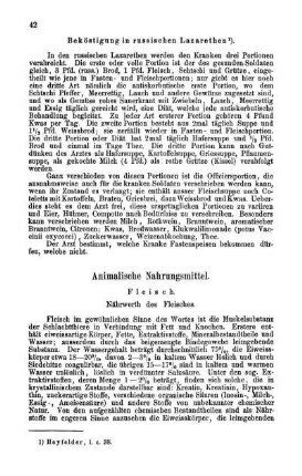 Animalische Nahrungsmittel.