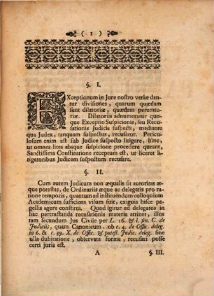 Diss. inaug. iur. de recusatione iudicis suspecti, ac iuramento perhorrescentiae