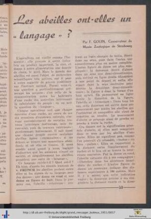 Les abeilles ont-elles un "langage"?