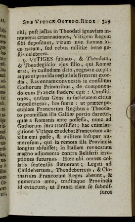 [Sub Vitige Ostrog. Rege. - Sub Teia Ostrogothor. Rege.]