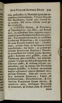 [Sub Vitige Ostrog. Rege. - Sub Teia Ostrogothor. Rege.]