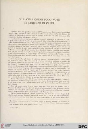 29: Di alcune opere poco note di Lorenzo di Credi