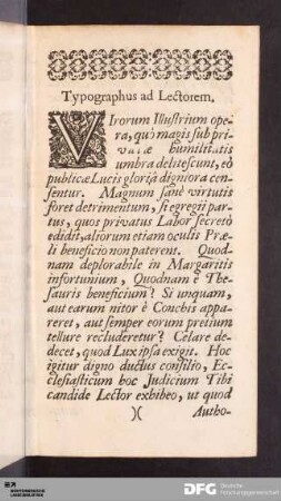 Typographus ad Lectorem.