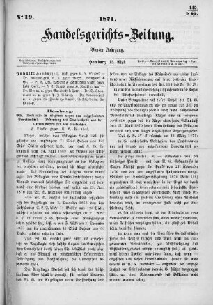 No. 19. 13. Mai 1871
