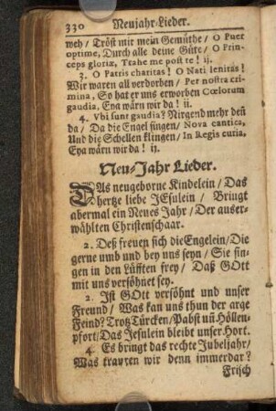 Neu-Jahr Lieder.