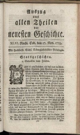 LXVI. Nachl. Cob. den 17. Nov. 1759.