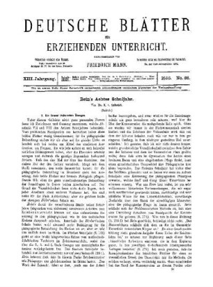 Rein's Achtes Schuljahr : (Schluss)