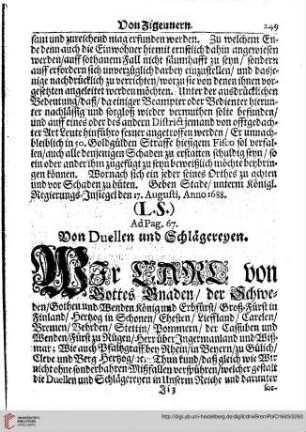 Von Duellen und Schlägereyen