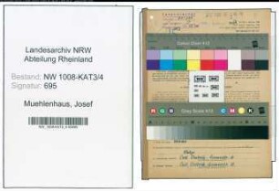 Entnazifizierung Josef Muehlenhaus , geb. 04.03.1903 (Holzfaeller)