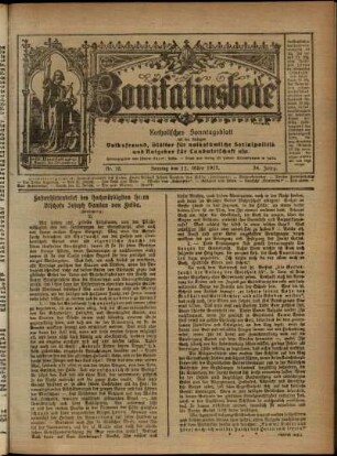 Erste Ausgabe vom Sonntag, den 11. März 1917.