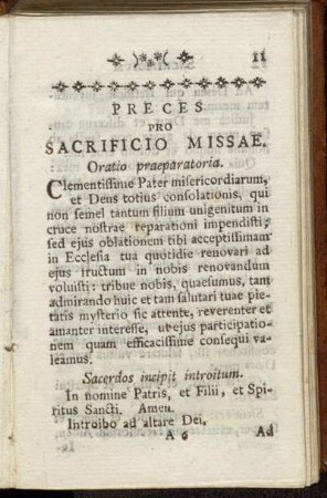 Preces pro Sacrificio Missae.