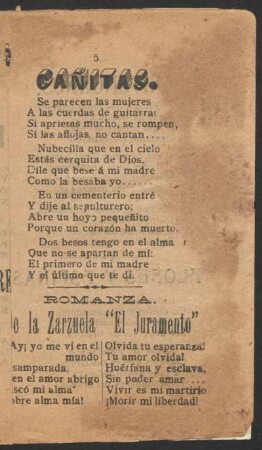 Romanza de la Zarzuela "El Juramento"