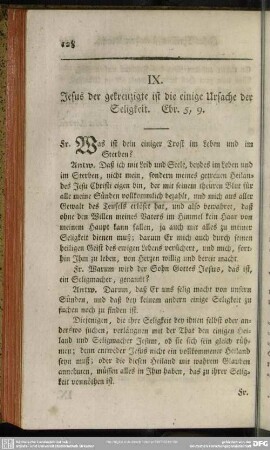 IX. Jesus der gekreuzigte ist die einige Ursache der Seligkeit