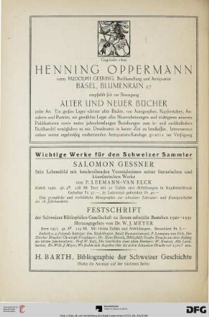 Vorankündigungen/ Werbung