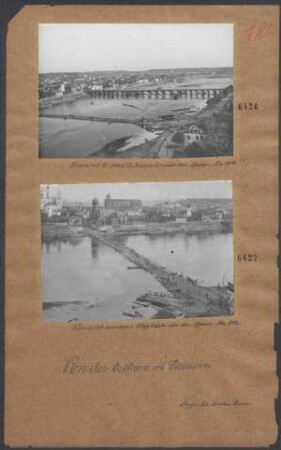 Kowno mit einer neuen Floßbrücke über den Njemen