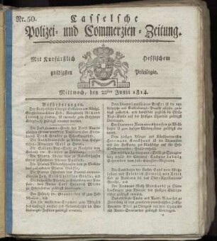 Nr. 50, Mittwoch den 22sten Junii. 1814