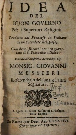 Idea del buon governo