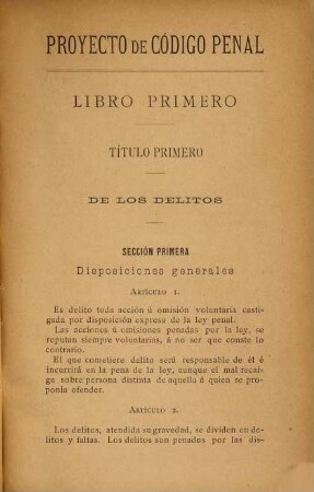 Proyecto de Código penal