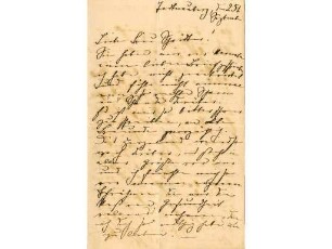 Originalbrief von Marie Wiegmann an Alwine Schroedter