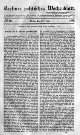 No 26, 30. Juni 1838
