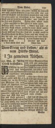 I. In gemeinen Nöthen. 291. - 295.