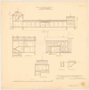 Technische Hochschule Berlin Wasserbau-Laboratorium: Schnitte A-B, C-D, E-F, G-H, I-K, L-M 1:100