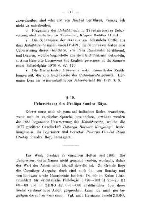 § 19. Uebersetzung des Pratāpa Candra Rāya.