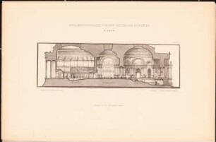 Reichstag, Berlin Erster Wettbewerb: Querschnitt (aus: Sammelmappe hervorragender Konkurrenzentwürfe H. 4, 1882)