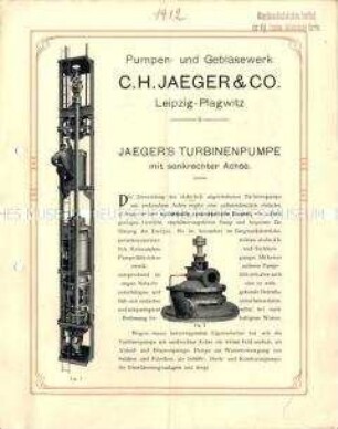 Turbinenpumpe mit senkrechter Achse