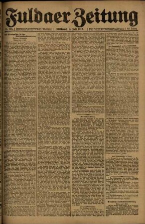 Ausgabe vom Mittwoch, den 09. Juli 1919.