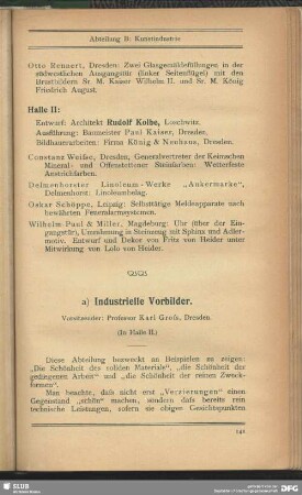 a) Industrielle Vorbilder