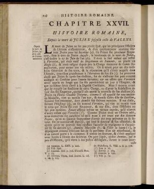 [Histoire du Régne de Jovien.]