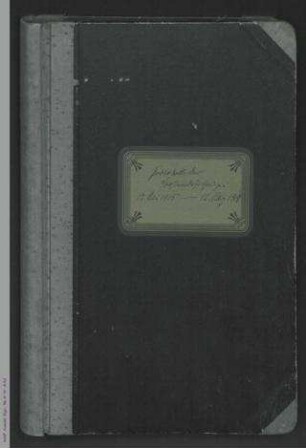 Protokolle der Vorstands-Sitzungen 17. Mai 1915 - 12. März 1918