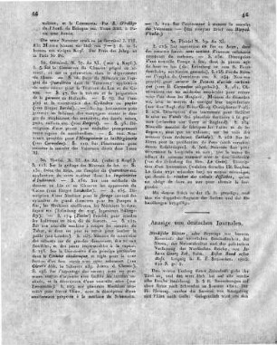 Anzeige von deutschen Journalen.