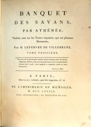 Banquet des savans, 3