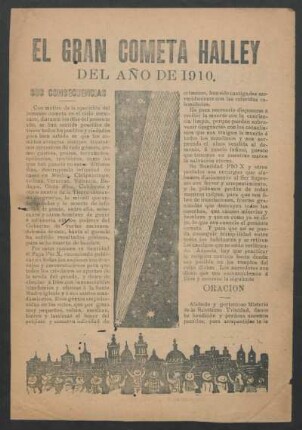 El gran cometa Halley del año de 1910