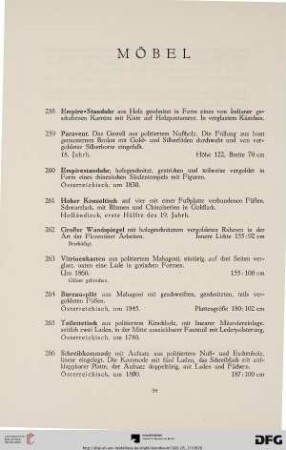 Möbel (Nr. 258-277)