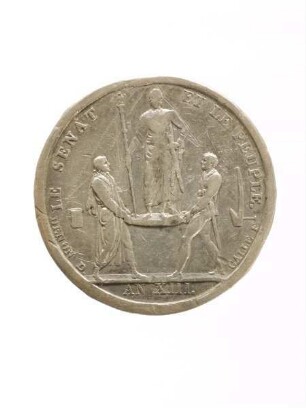 Medaille auf die Wahl Napoleons I. zum Kaiser durch Senat und Volk