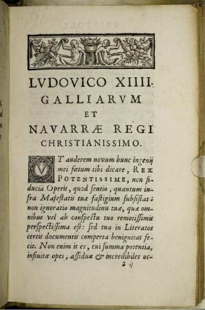 Ludovico XIIII. Galliarum et Navarrae Regi Christianissimo.