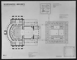 Entwurf für den Wiederaufbau des Dresdner Opernhauses, Parkettgrundriß