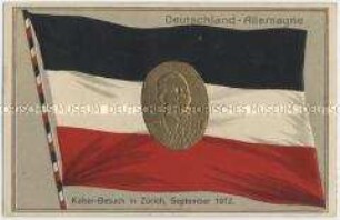 Postkarte zum Besuch Kaiser Wilhelm II. in der Schweiz
