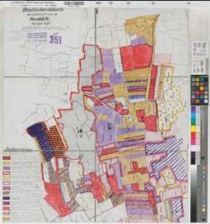 Herbern (Ascheberg), Zusammenlegung Norddick, Besitzstandskarte (alter Bestand)