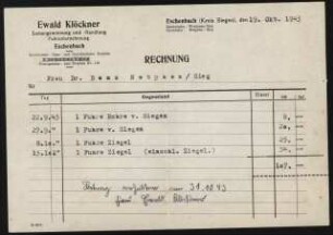 Klöckner, Ewald (Rechnung)