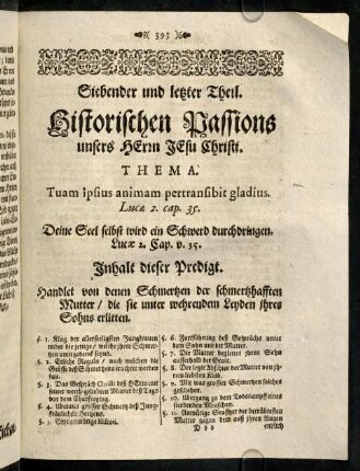 393-468, Siebender und letzter Theil