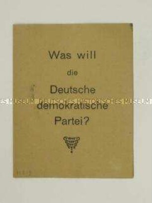Programmatische Schrift der DDP