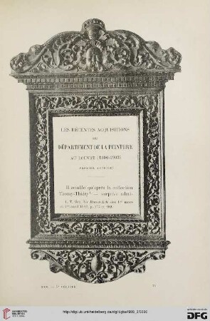 3. Pér. 30.1903: Les récentes acquisitions du département de la peinture au Louvre (1900 - 1903), [1]