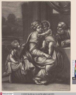 [Die heilige Familie mit Johannes dem Täufer als Kind; The Holy Family with the Infant Baptist]