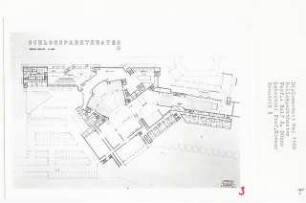 Schloßparktheater, Berlin-Steglitz (Diplomarbeit bei Willy Kreuer): Grundriss oberes Theater 1:200