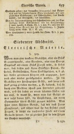 Siebenter Abschnitt. Electrische Materie
