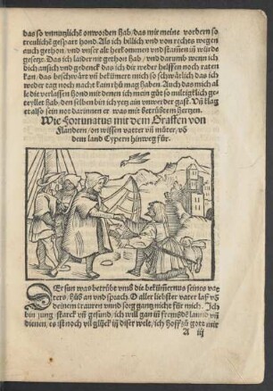 Wie Fortunatus mit dem Graffen von Flandern/ on wissen vatter und muter/ ... hinweg fur.